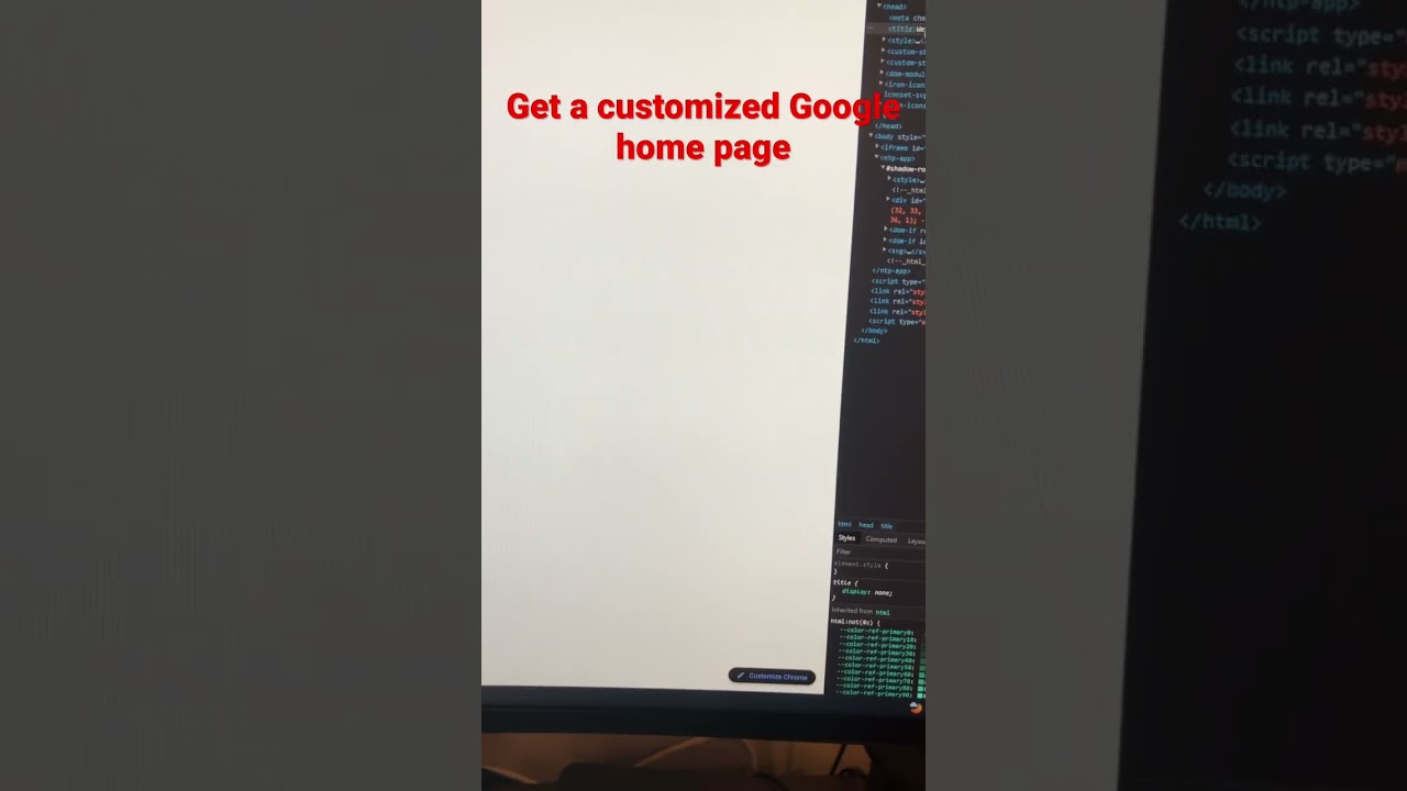 Customized Google Home Page 