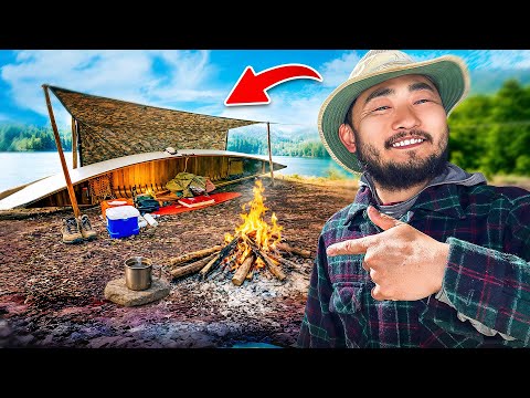 Solo Canoe Camp | No Tent Canoe Shelter