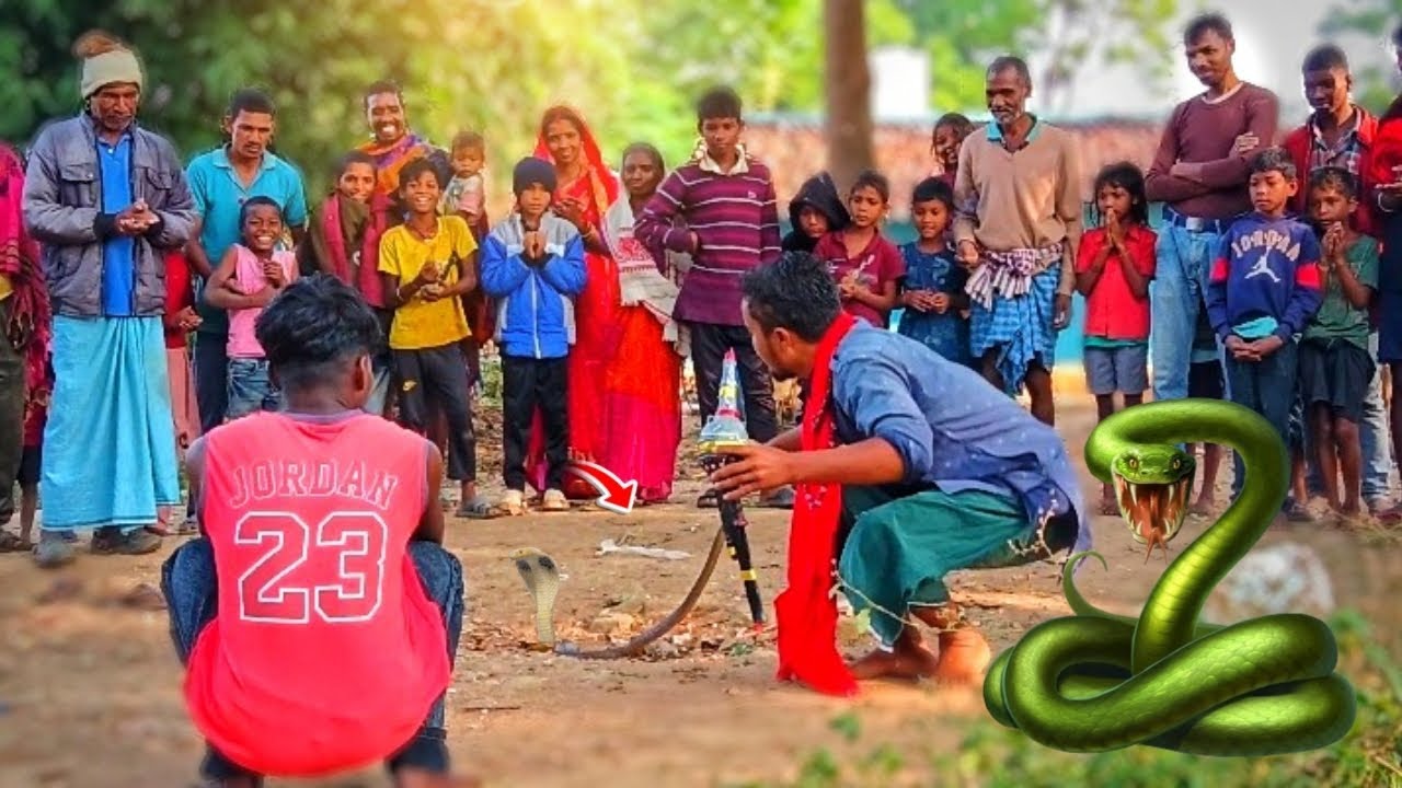 गांव में देखा सांप और सापेर कर कला।।RK nagpuri vlog..