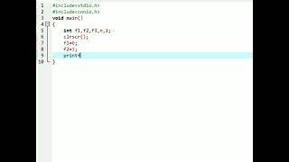 C Programming code - to generate Fibonacci series using C programming