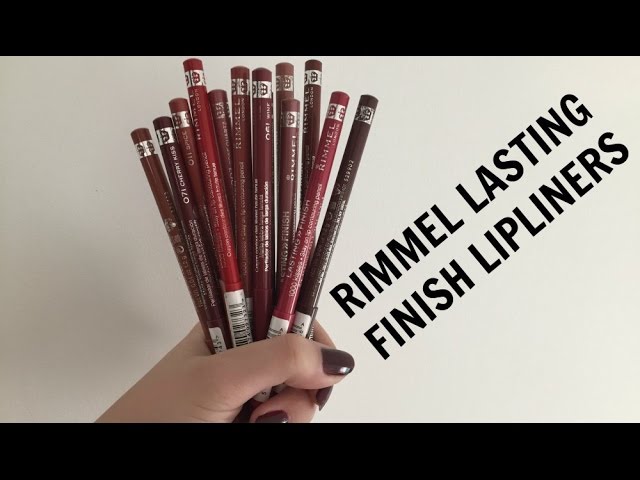 Rimmel Lasting Finish FULL COLLECTION of Lipliners - Lipswatches + Reviews  - YouTube