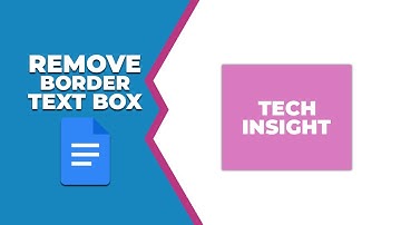 How to remove the border from text box in google docs