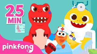 crack my bone is broken more baby sharks hospital play compilation pinkfong story for kids