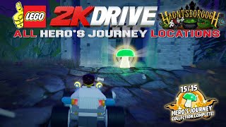 LEGO 2K DRIVE: Hauntsborough (All Hero's Journey Mushroom Locations) - HTG