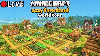 Touring the Cozy Farmland World in Minecraft Survival!