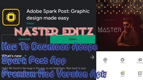 How To Download Adobe Spark Post Graphic And Cutout Design Premium Mod Version Apk | Naster_editz
