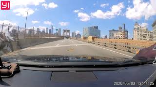 Drive Thru Brooklyn Bridge During The Corona Virus Period.