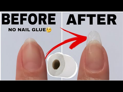 How Do you Make Fake Nails of Tissue Paper withOut Nail Glue At Home | Homemade DIY Fake Nails 2022