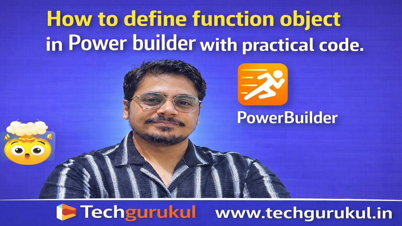 How to define function object in power builder with practical code.