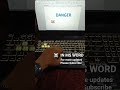 Danger ☠️ In MS WORD| #trending #viral #subscribe #shortvideo #shortsfeed #shorts #short #ytshorts