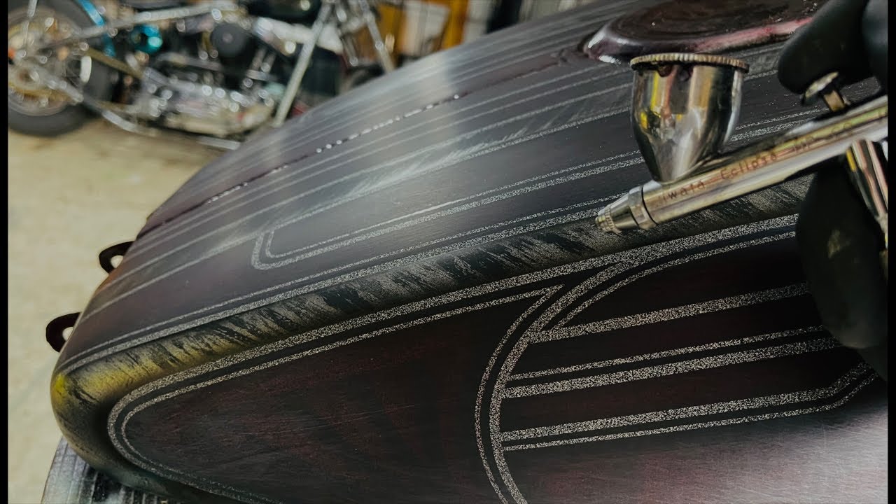 Airbrushing textures on metal flake paint YouTube