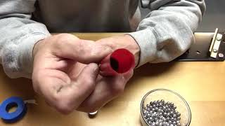 Loading homemade flight control buckshot