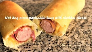 Hot Dog Pizza Pastrami Buns With Cheddar Cheese Recipe