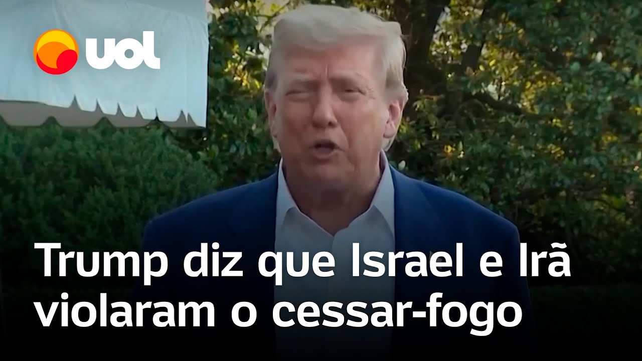 Trump diz que Irã e Israel violaram o acordo de cessar-fogo: 'Eu não estou feliz'