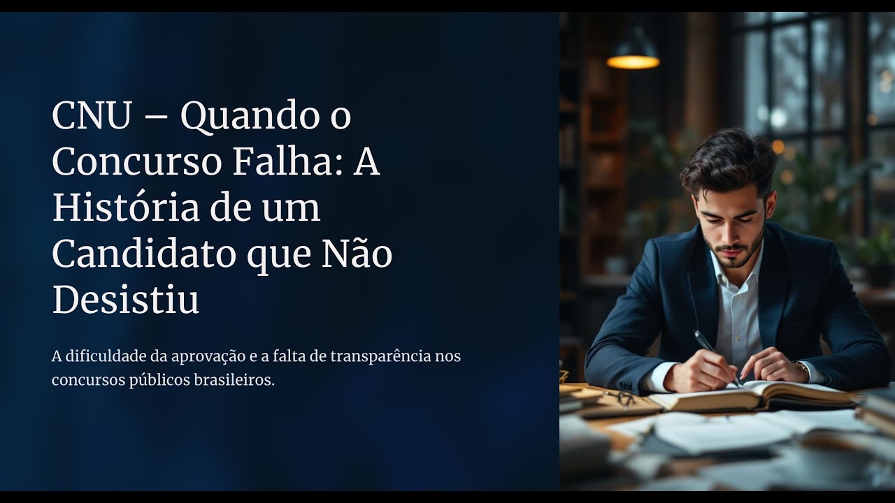 CNU – Quando o Concurso Falha: A História de um Candidato que Não Desistiu