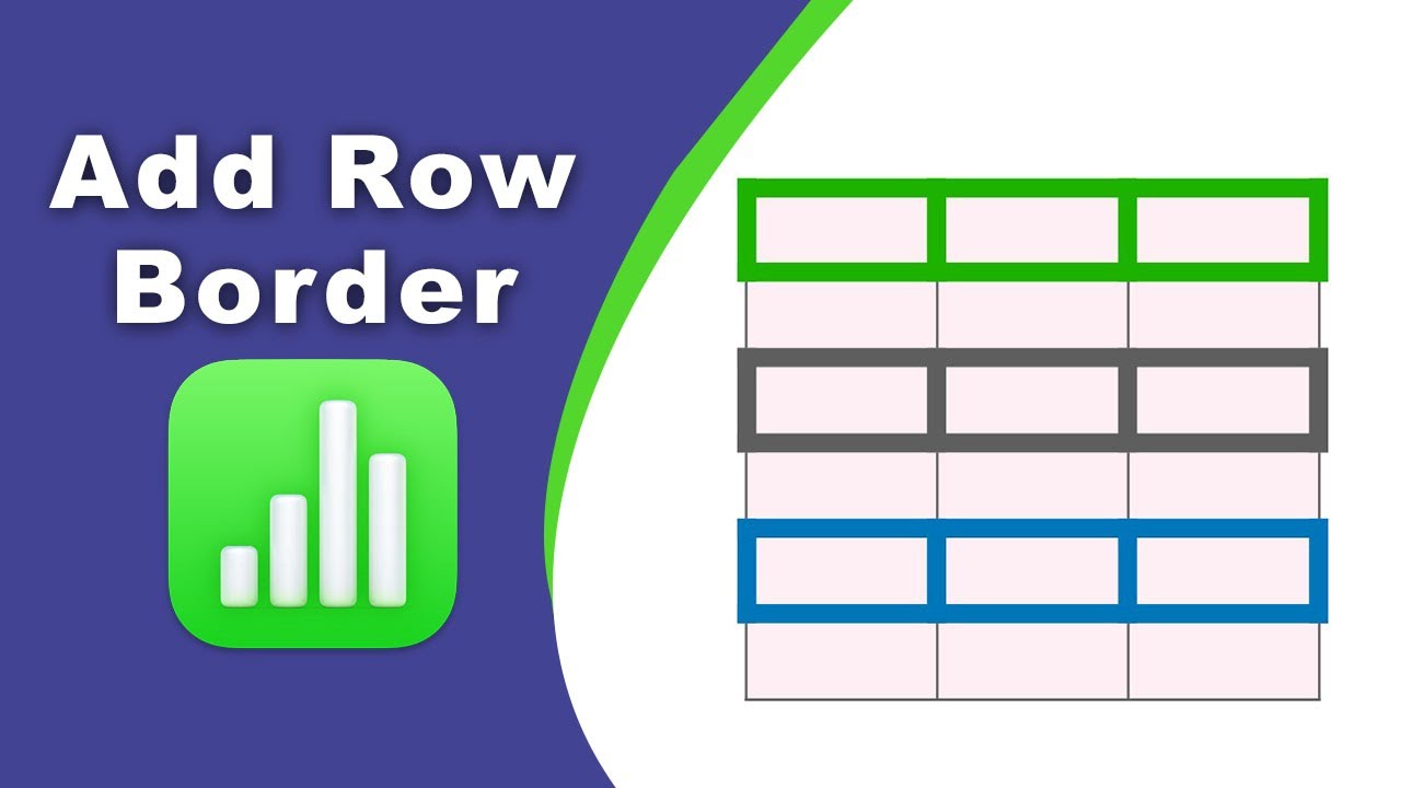 How to add borders to rows in Apple Numbers (Spreadsheet) on Mac - YouTube