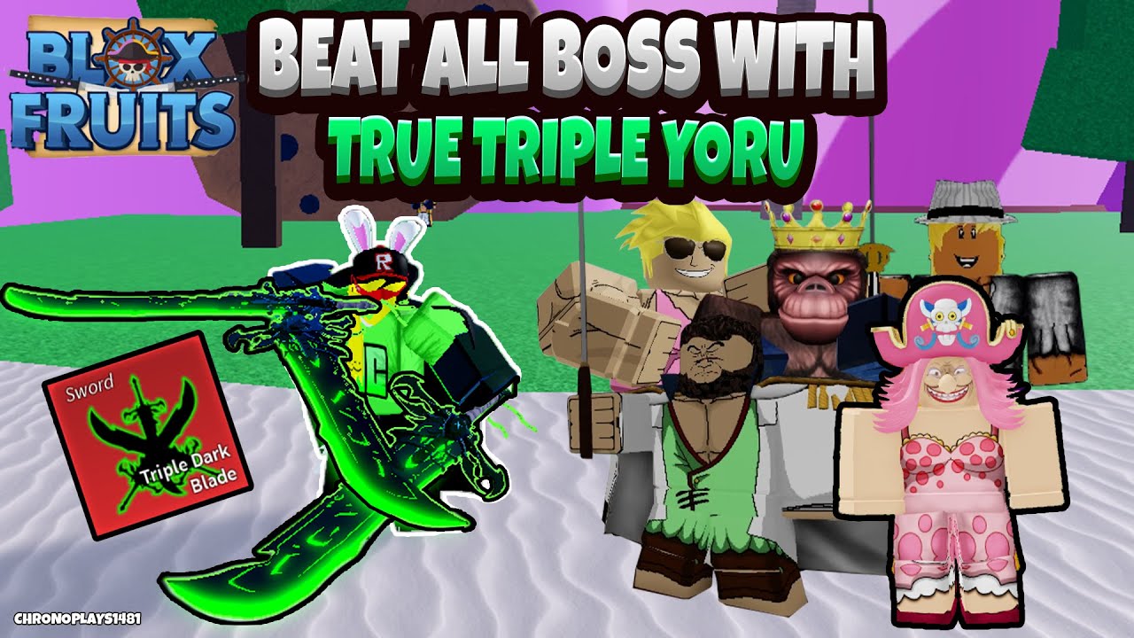 Bounty Hunting with True Triple Yoru (Admin Sword) (Blox Fruits) 