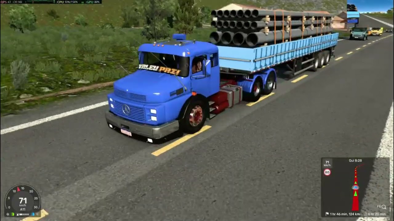 Um trecho da viajem  carga de tubos de ferro de Canindé CE para Tauã CE .