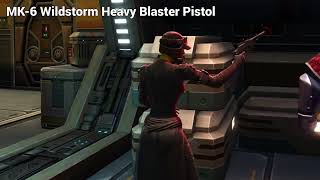 MK 6 Wildstorm Heavy Blaster Pistol SWTOR Weapon SOUND Preview