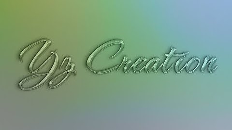 Photoshop Tutorial : Glass Text Effect | YZ Creation