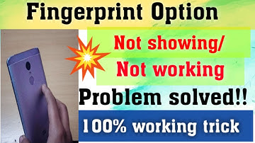 How to fix fingerprint option missing | fingerprint not showing | Redmi fingerprint Option missing