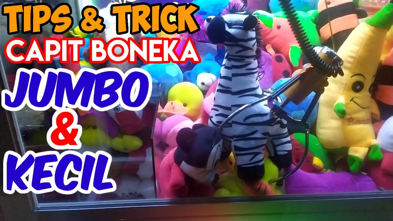 TIPS & TRICK CAPIT BONEKA JUMBO DAN KECIL!! LANGSUNG PRAKTEK MAIN DI TEMPAT!! CLAW MACHINE