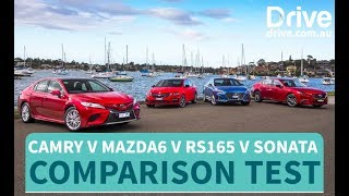 2018 Camry v Mazda6 v RS165 v Sonata | Drive.com.au
