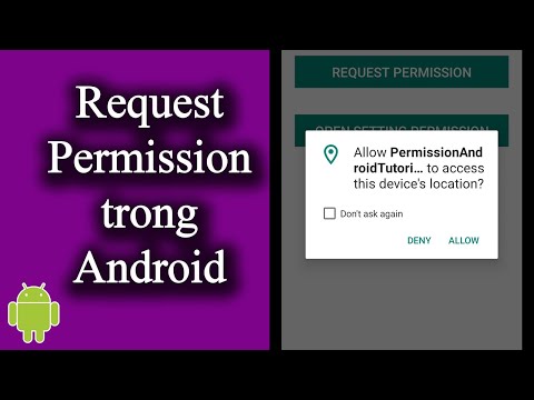 Video: Làm cách nào để yêu cầu quyền trong Android Studio?