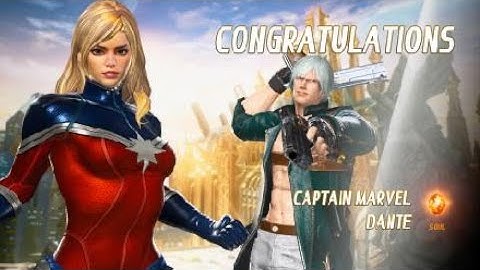 MARVEL VS. CAPCOM: INFINITE Arcade Mode - Dante and Captain Marvel