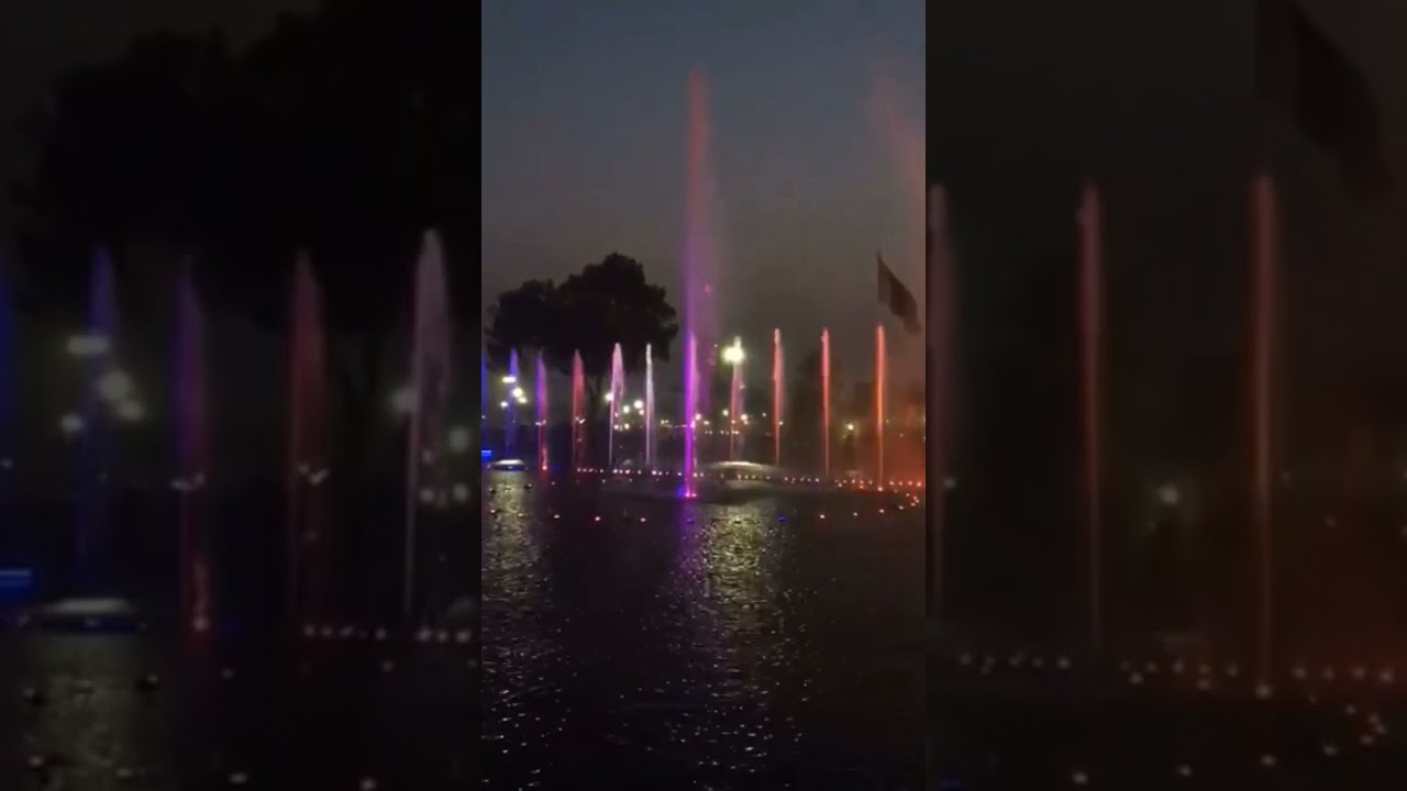 Dancing Fountain At Minar e Pakistan Lahore | National Anthem of Pakistan | 14 August Celebrations