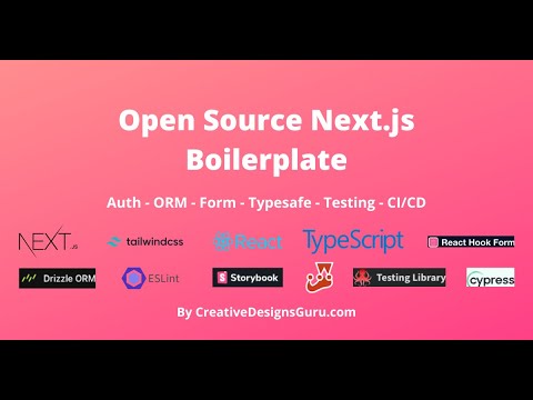 Open Source Next.js Boilerplate: Auth, ORM, Form, Typesafe, Testing, CI/CD