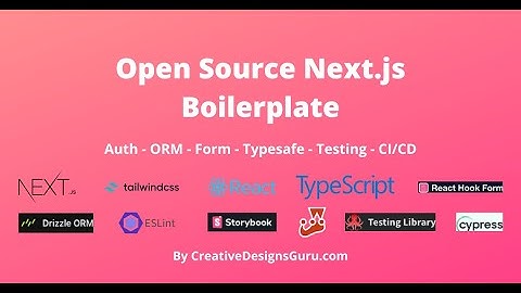 Open Source Next.js Boilerplate: Auth, ORM, Form, Typesafe, Testing, CI/CD