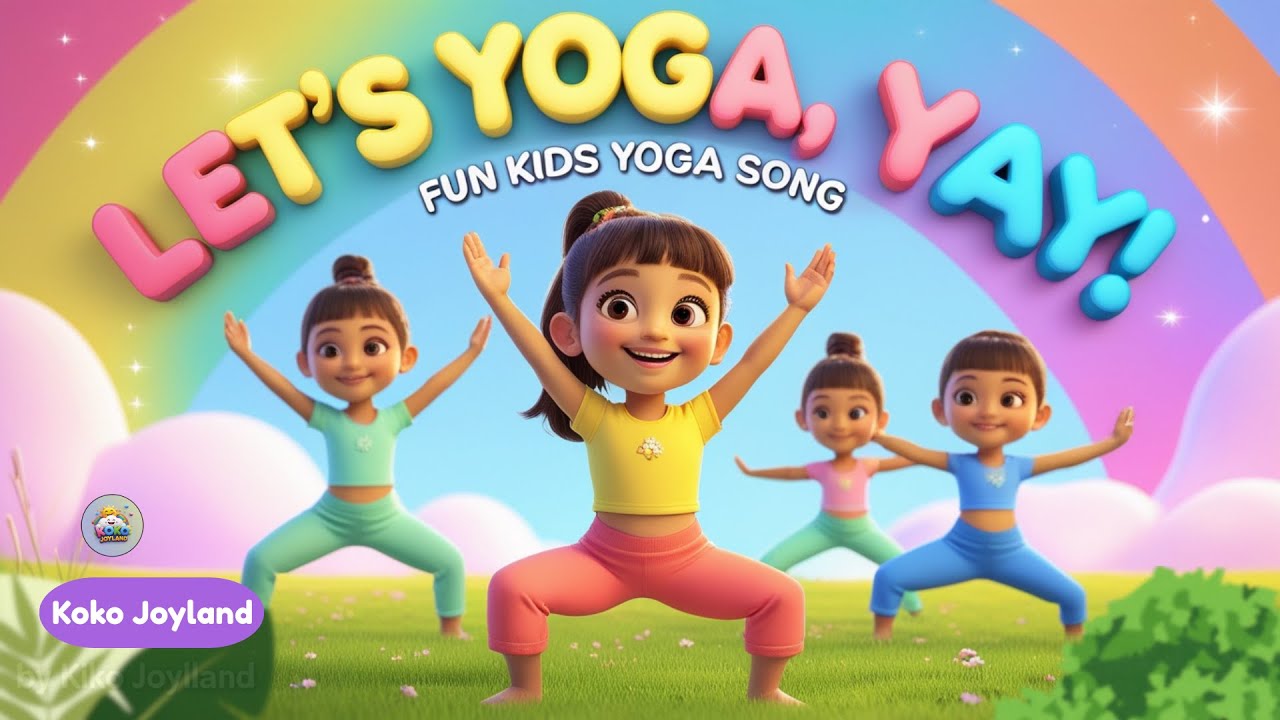 Давайте займёмся йогой, ура! 🌞 | Весёлая детская песня для йоги и лёгкие позы | 3D-мультфильм в с...