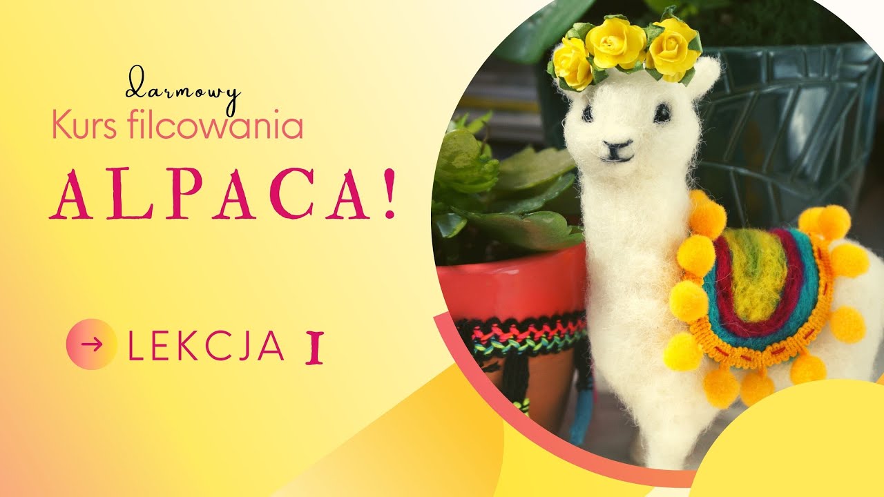 Filcowanie - jak zrobić alpakę, lekcja 1