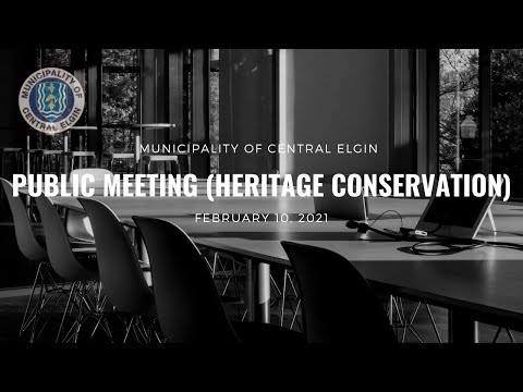 February 10, 2021 Public Meeting (Heritage Conservation)