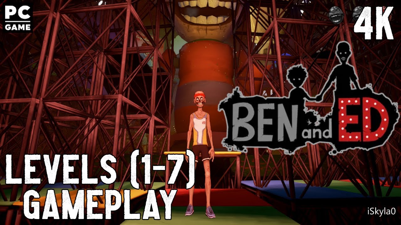 Ben & Ed Gameplay Walkthrough (Level 1-7) 4K PC Game No Commentary