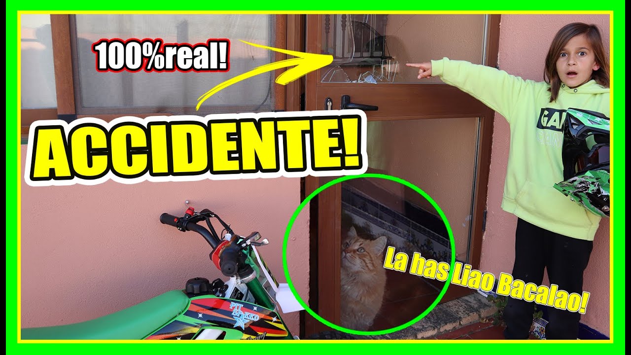 **ACCIDENTE** TENGO un ACCIDENTE con la MOTO y ROMPO EL CRISTAL -  MOTOVLOGS