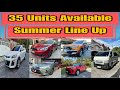 35 units available summer line up  second hand cars