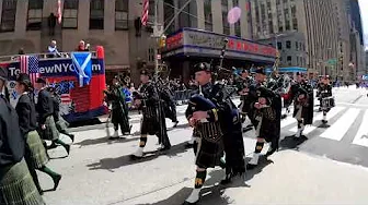 USNA Pipes & Drums: Annual NYC Tartan Day Parade