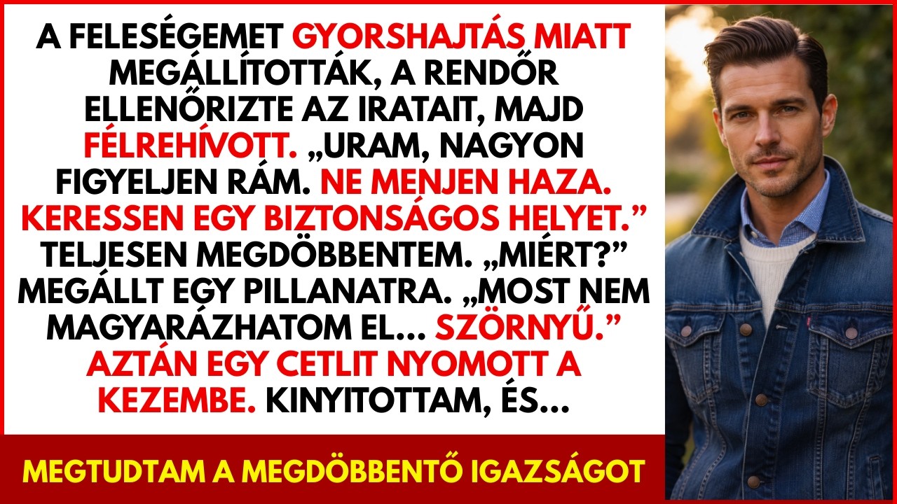 A rendőr ellenőrizte a feleségem jogosítványát, félrehívott: A felesége valami szörnyű dolgot titkol