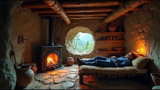 Forest Survival Shelter – Safe Living with Fireplace and Cooking