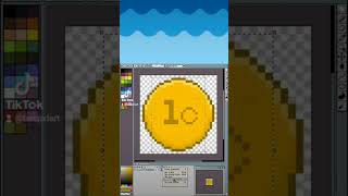 drawing and animating a pixel coin #pixelart #coin #gamedev #aseprite #gms #gamemakerstudio2