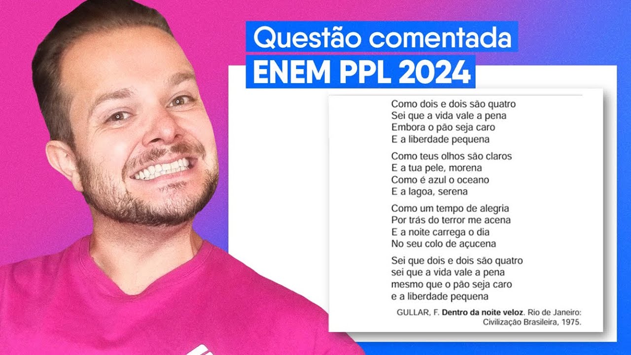 Questão ENEM PPL 2024 - A mais difícil de Linguagens dessa edição do ENEM PPL