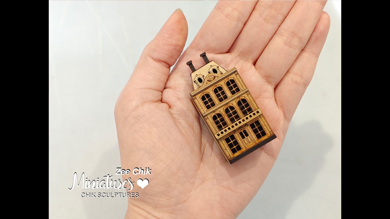 Micro mini house Chateau des flor scale 1:288