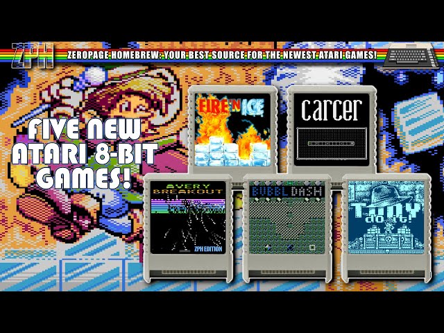 New Atari 8-Bit Games! Fire 'n Ice, Carcer, Avery Breakout (ZPH