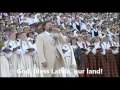 Latvian Song Festival (2013) - "Svētī Debesīs Šo Zemi" + reprise (ENGLISH translation/subtitles)