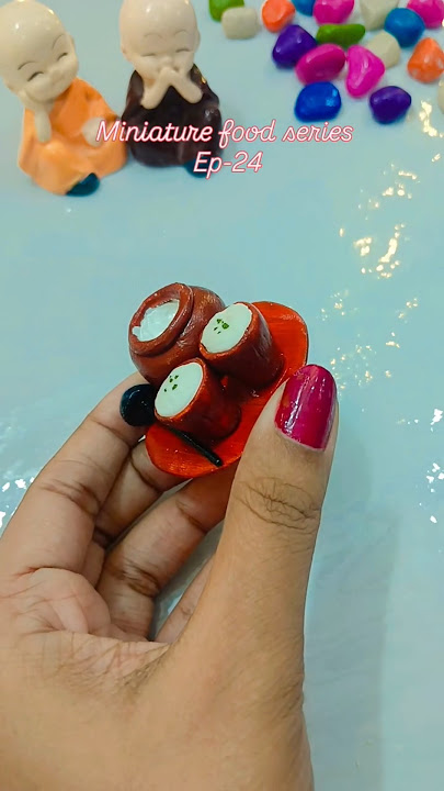 DIY miniature || Lassi ||❤️#diy #mini #clay #art #lassi #lover #crafts #summer #love #youtubeshorts