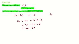 IB Sequences and Series Arithmetic Sequences Example 6