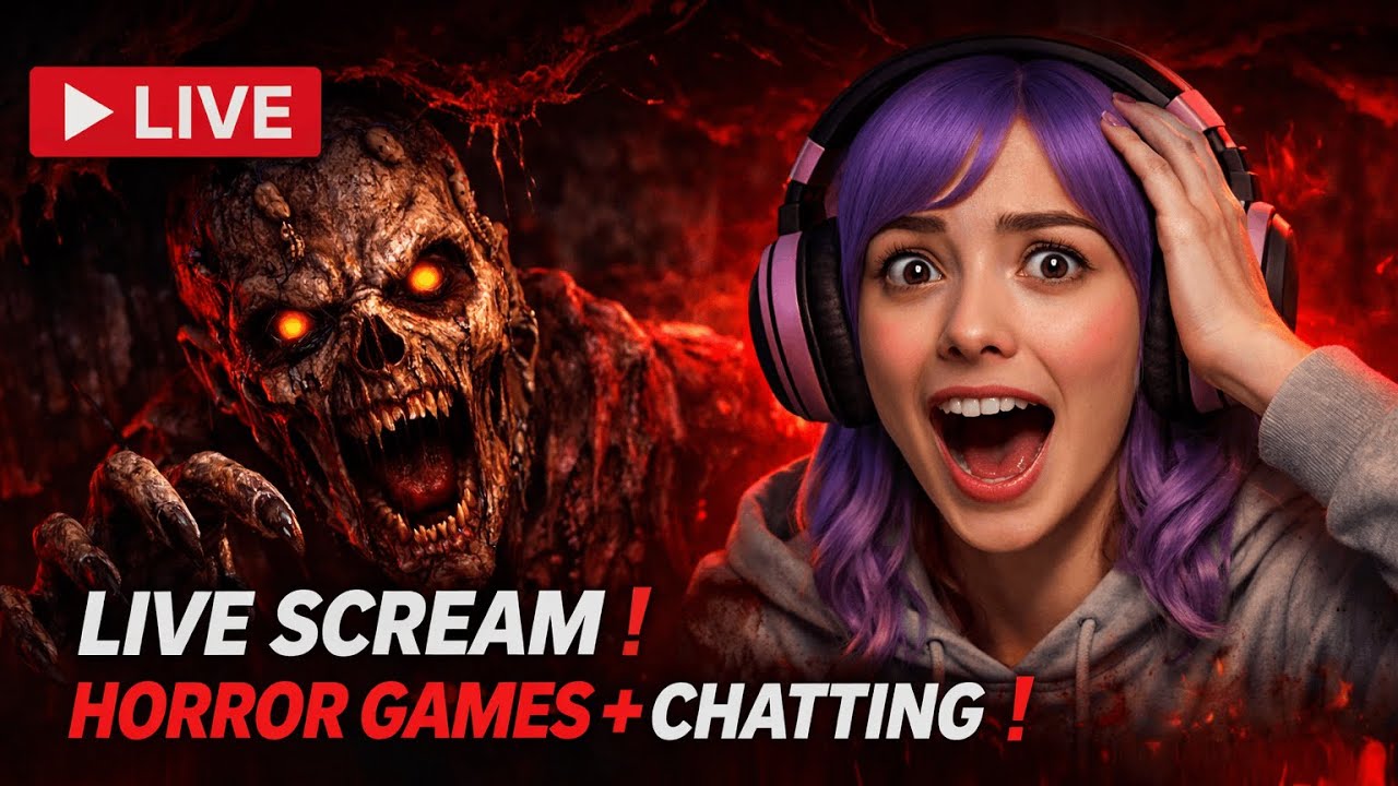 LIVE SCREAM ❗ Horror Games + Chatting 😱 (Random Horror Games)