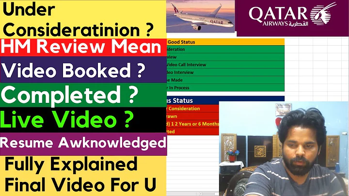 Qatar Airways Application Status Meaning | Final Video 2022 | Explained All Status